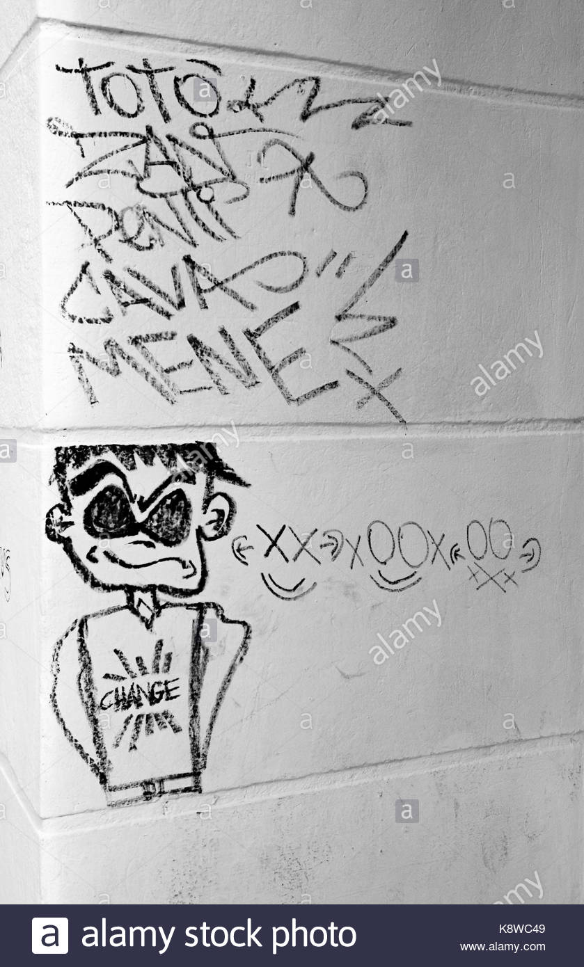 Wand Graffiti Hören Auf Das Böse Auf Das Böse Und Das Böse Sprechen