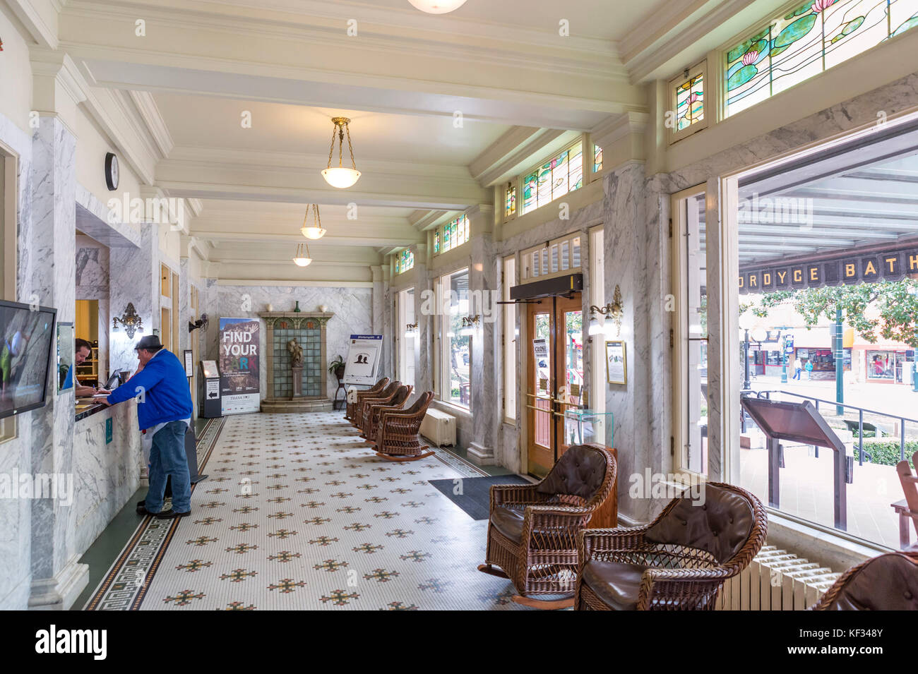 Lobby des historischen fordyce Badehaus, jetzt das Visitor Center