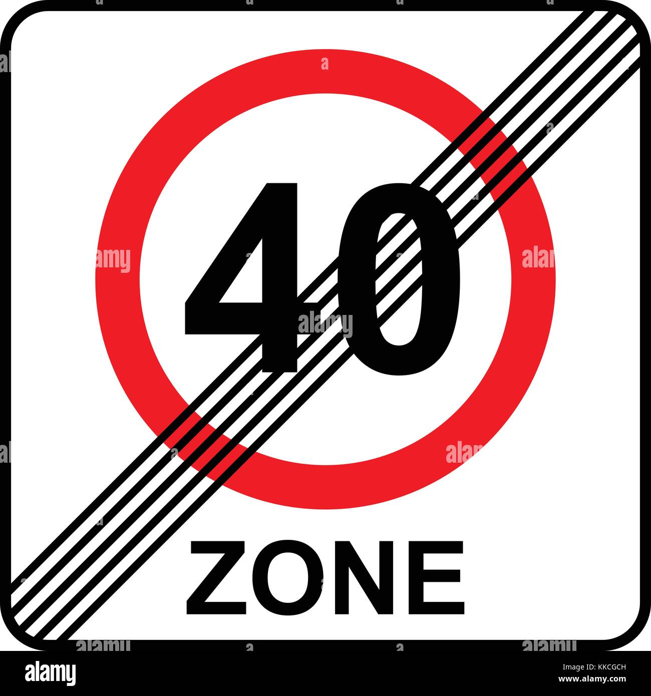 Speed Limit 40 Kmh Stockfotos & Speed Limit 40 Kmh Bilder - Alamy
