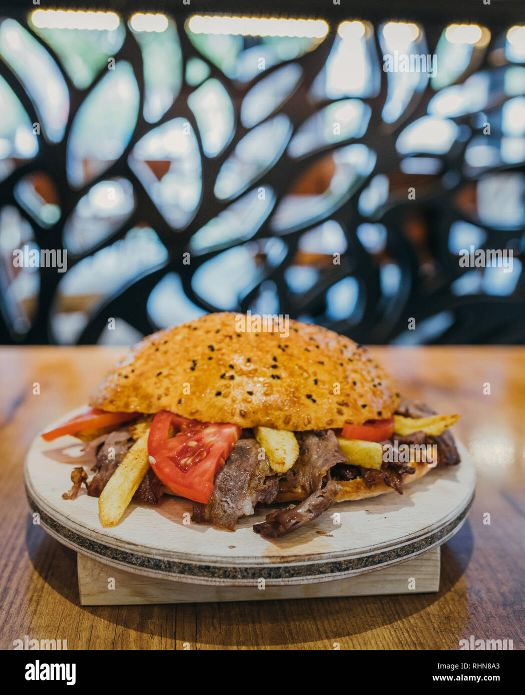 Türkische Döner Sandwich Shawarma oder Gyros Traditionelle türkische