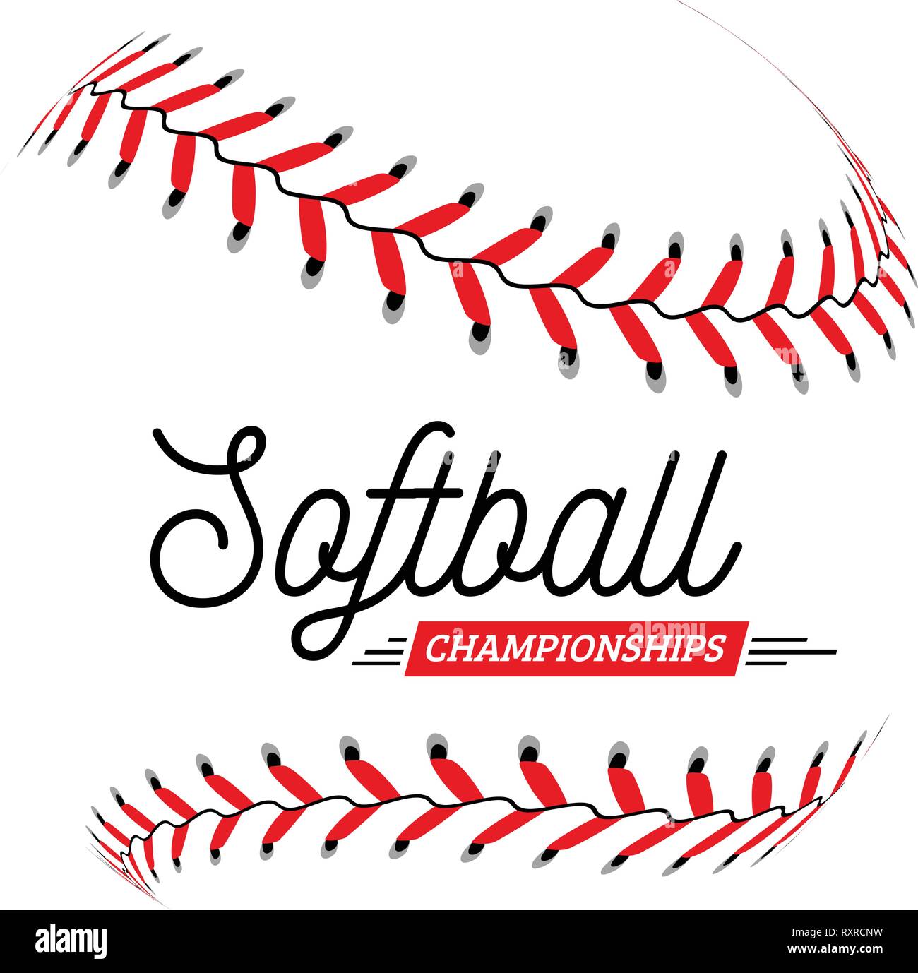 Softball Baseball Stock Vektorgrafiken Kaufen Alamy