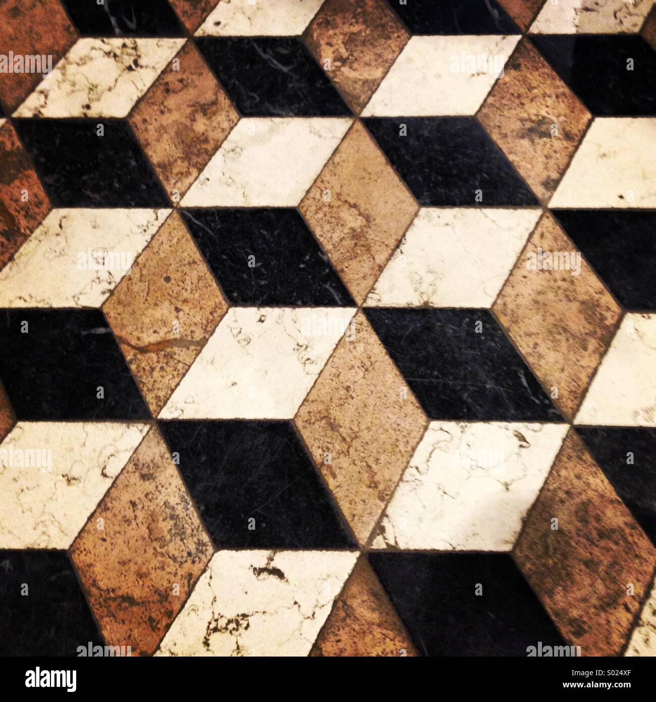 Geometrische 3D Bodenfliese Stockfoto, Bild: 309834407 - Alamy