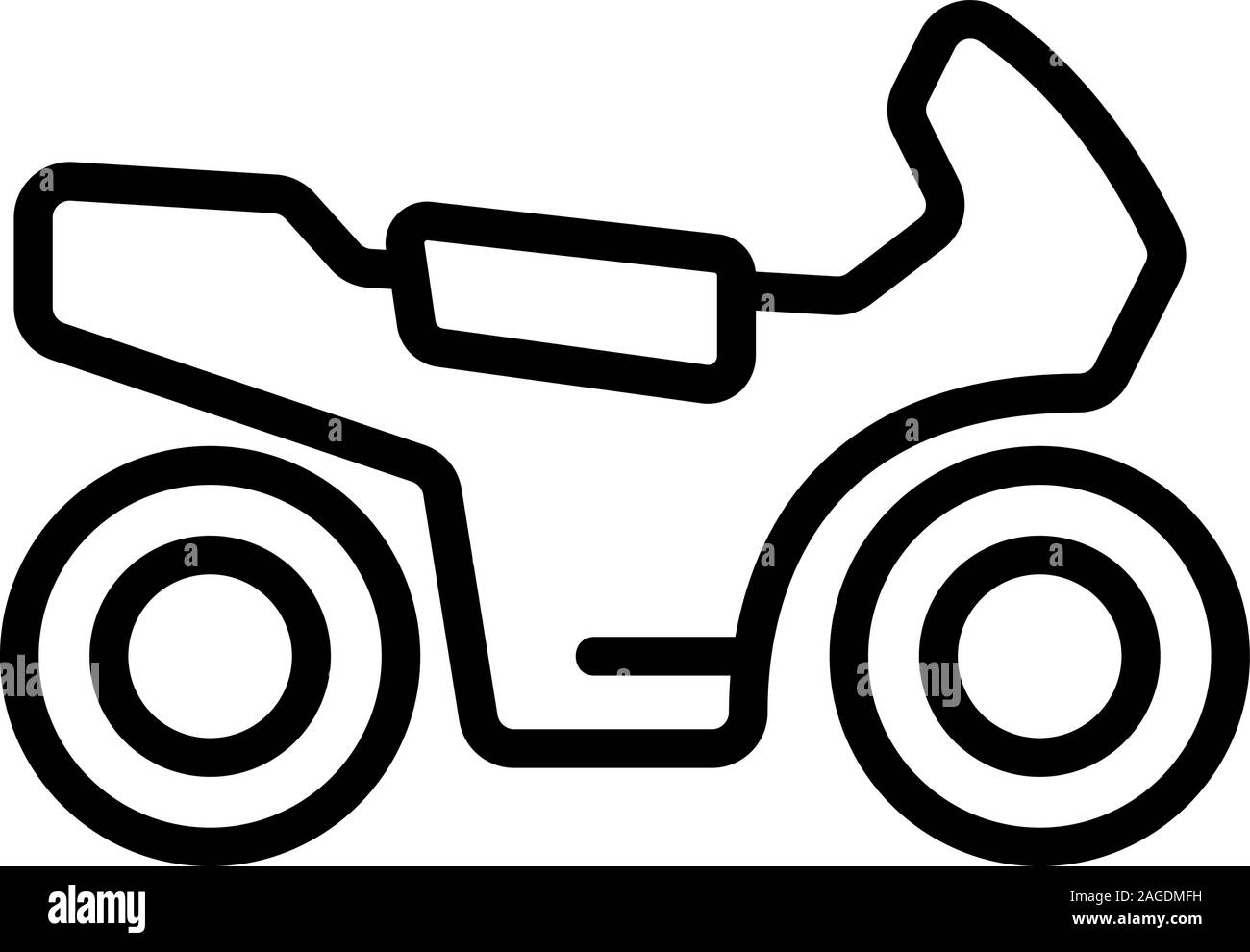 Icono de motocicleta vector Símbolo de contorno aislados ilustración