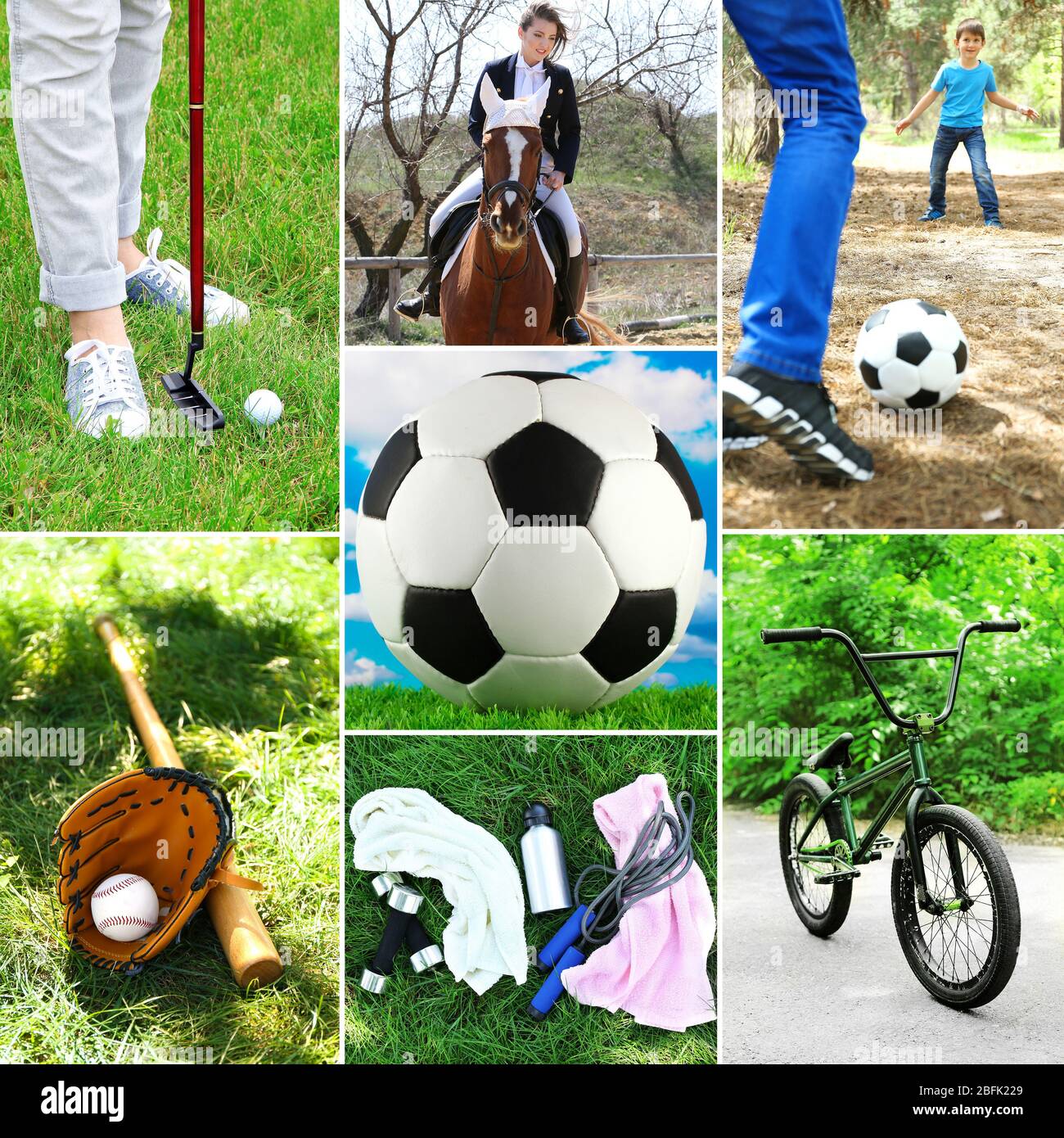 Collage Deportivo Al Aire Libre Fotograf A De Stock Alamy