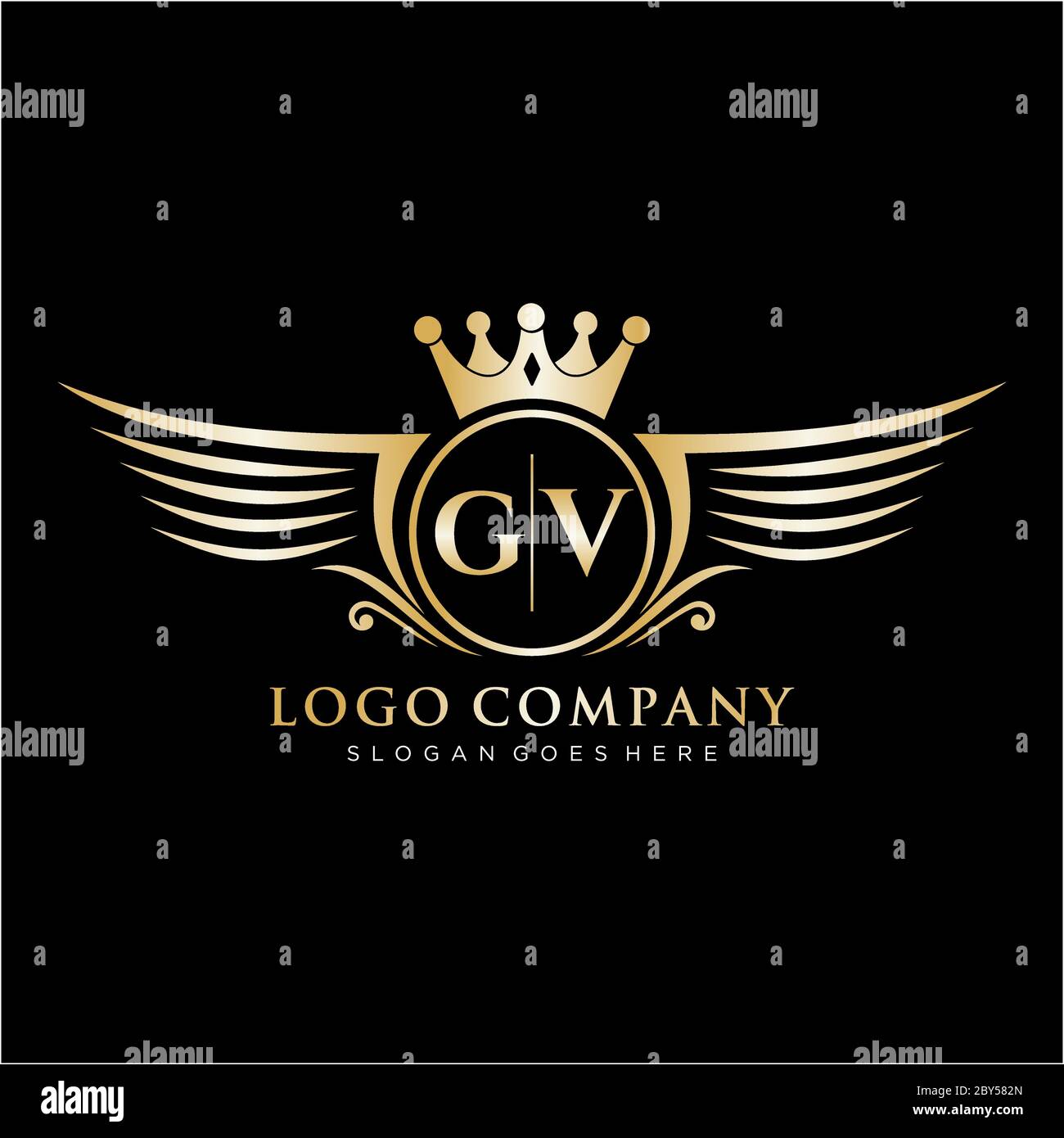 Vectores Iniciales De Gv Logo Vector Fotograf As E Im Genes De Alta