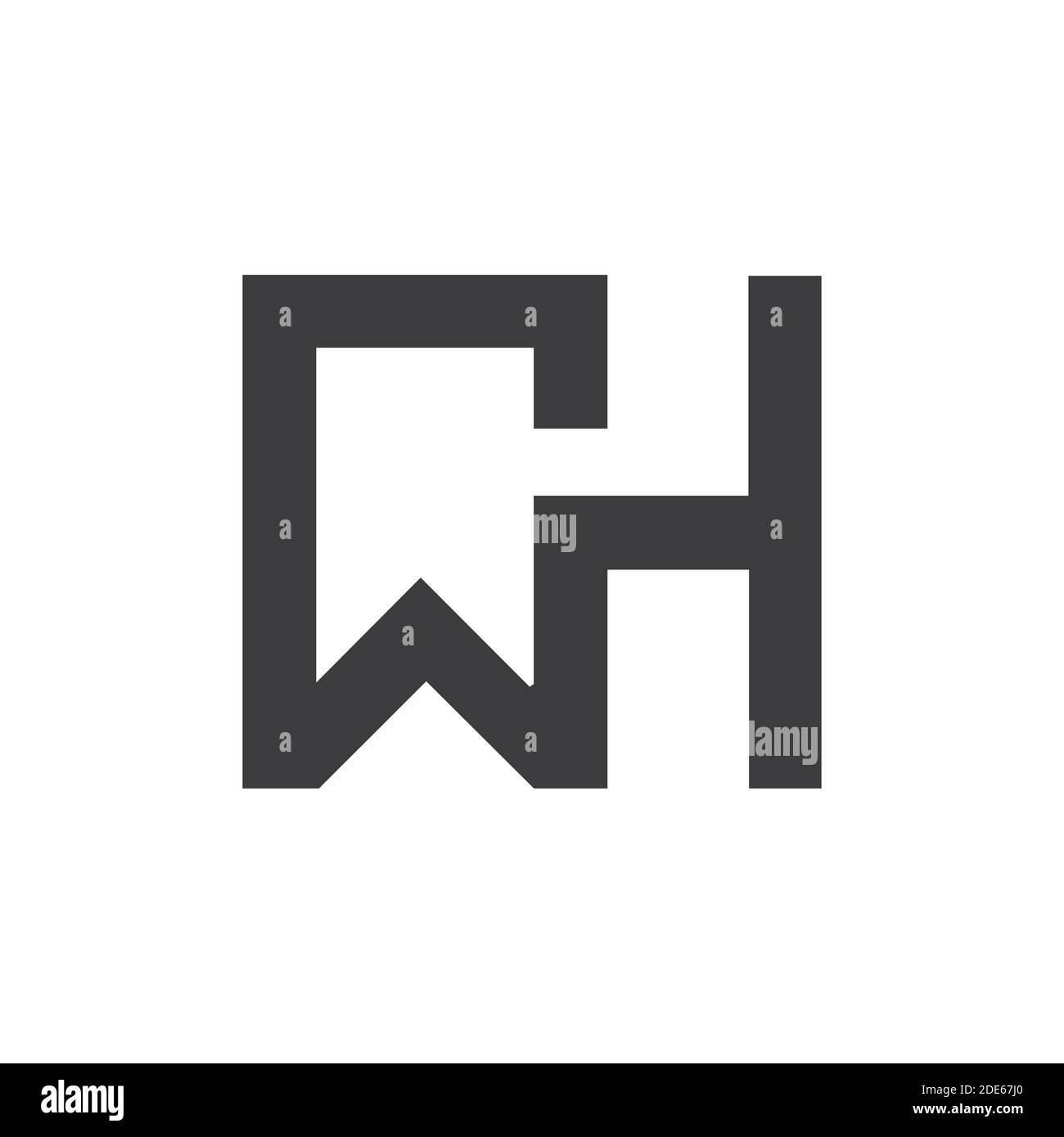 La Letra Inicial Wh Logo O Hw Logo Vector Design Template Imagen Vector