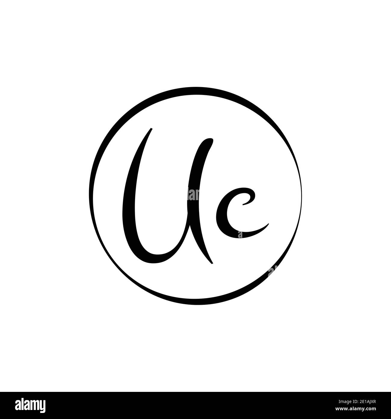 Plantilla Inicial De Vector De Dise O De Logotipo De La Carta Uc