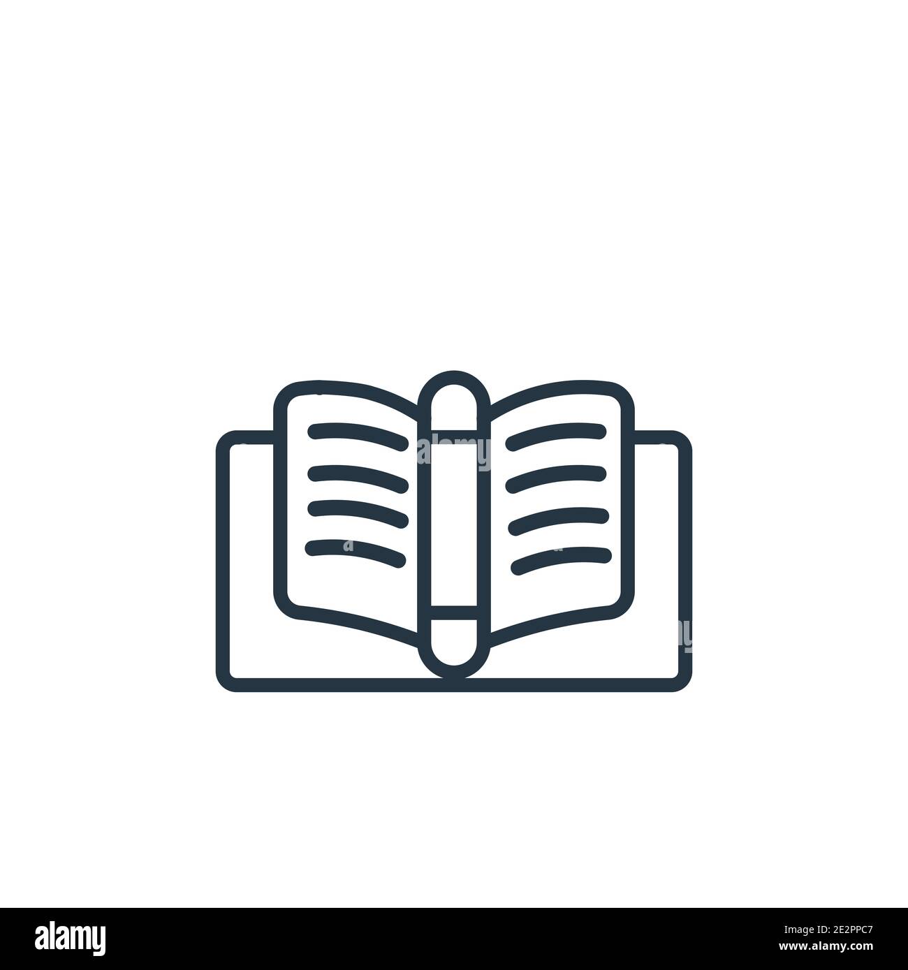 Leer Un Icono De Vector De Contorno De Libro Abierto L Nea Delgada