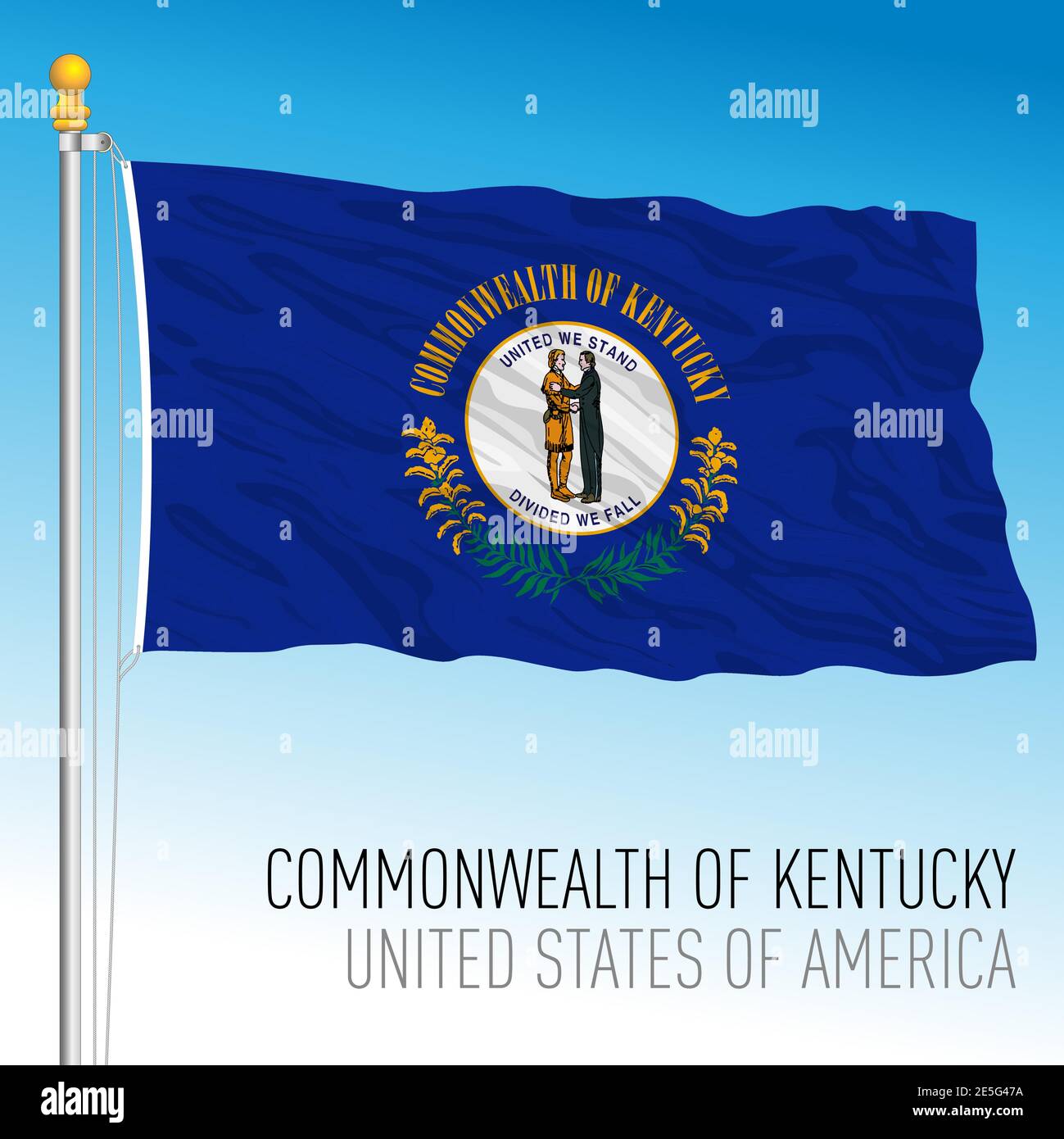 Bandera Del Estado Federal De Kentucky Estados Unidos Ilustraci N