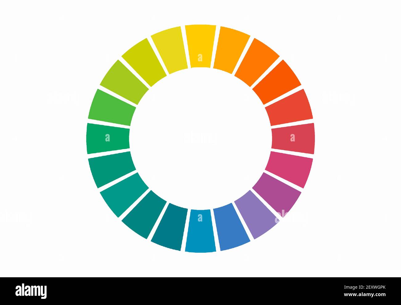 Espectro de la rueda de color aislado sobre fondo blanco Fotografía de