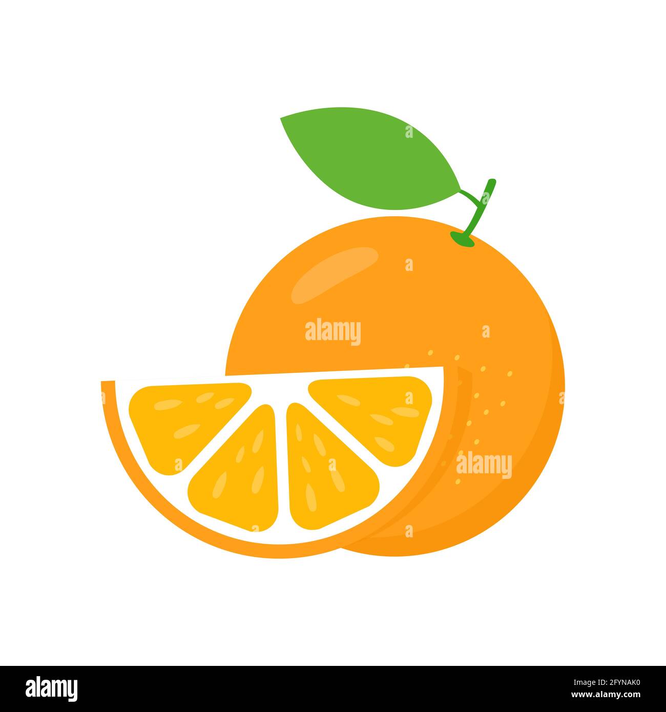 Fruta De Vector Naranja Icono De Color Naranja Fresco C Tricos De