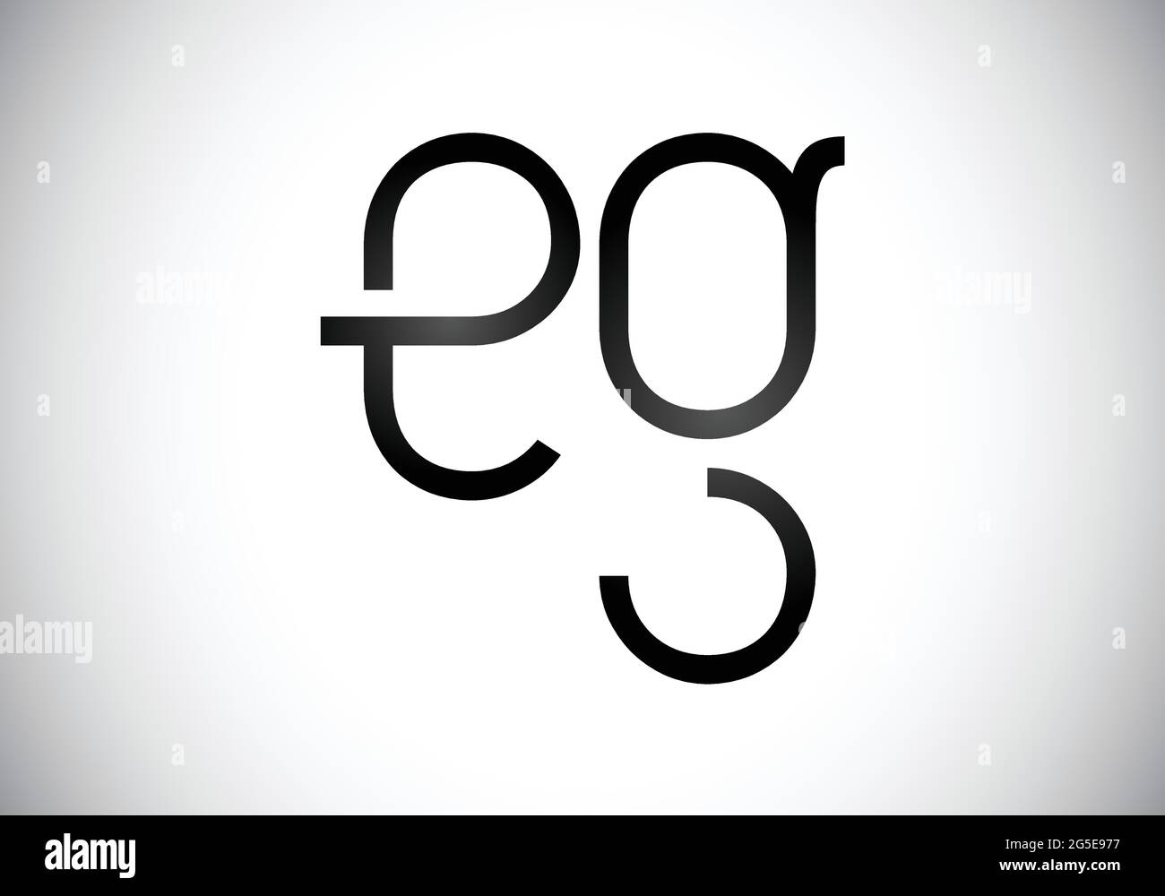 Logotipo Inicial De Letra E G Con Plantilla Vectorial De Tipograf A