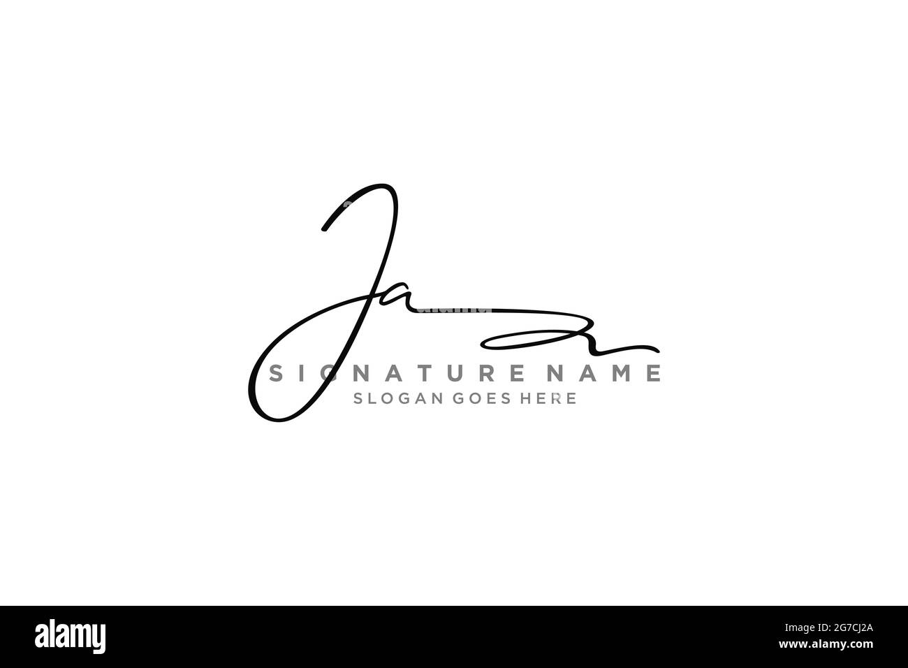 Ja Carta Firma Logo Plantilla Dise O Elegante Logo Firma S Mbolo