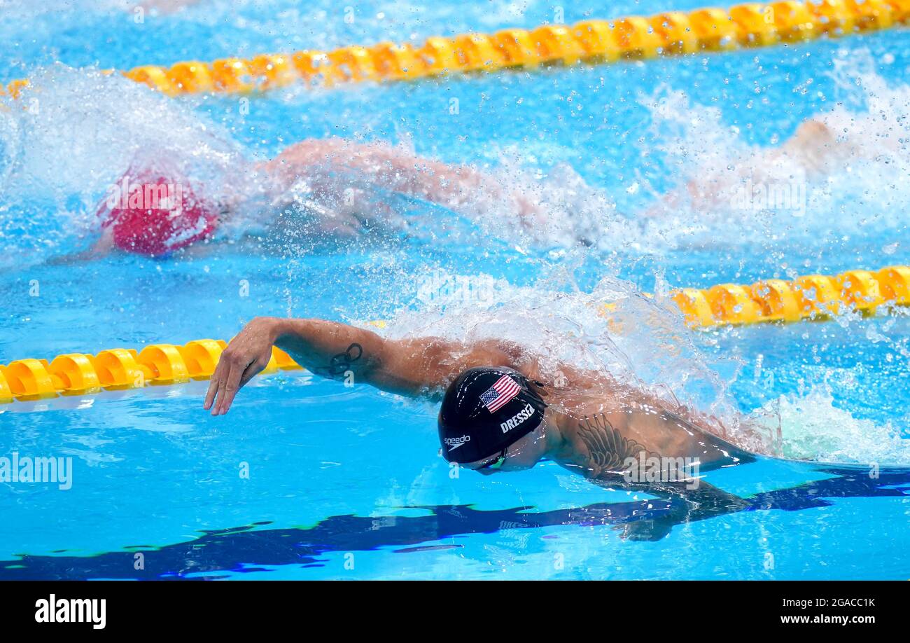 El Estadounidense Caeleb Dressel Durante El Heat 10 Del Estilo Libre