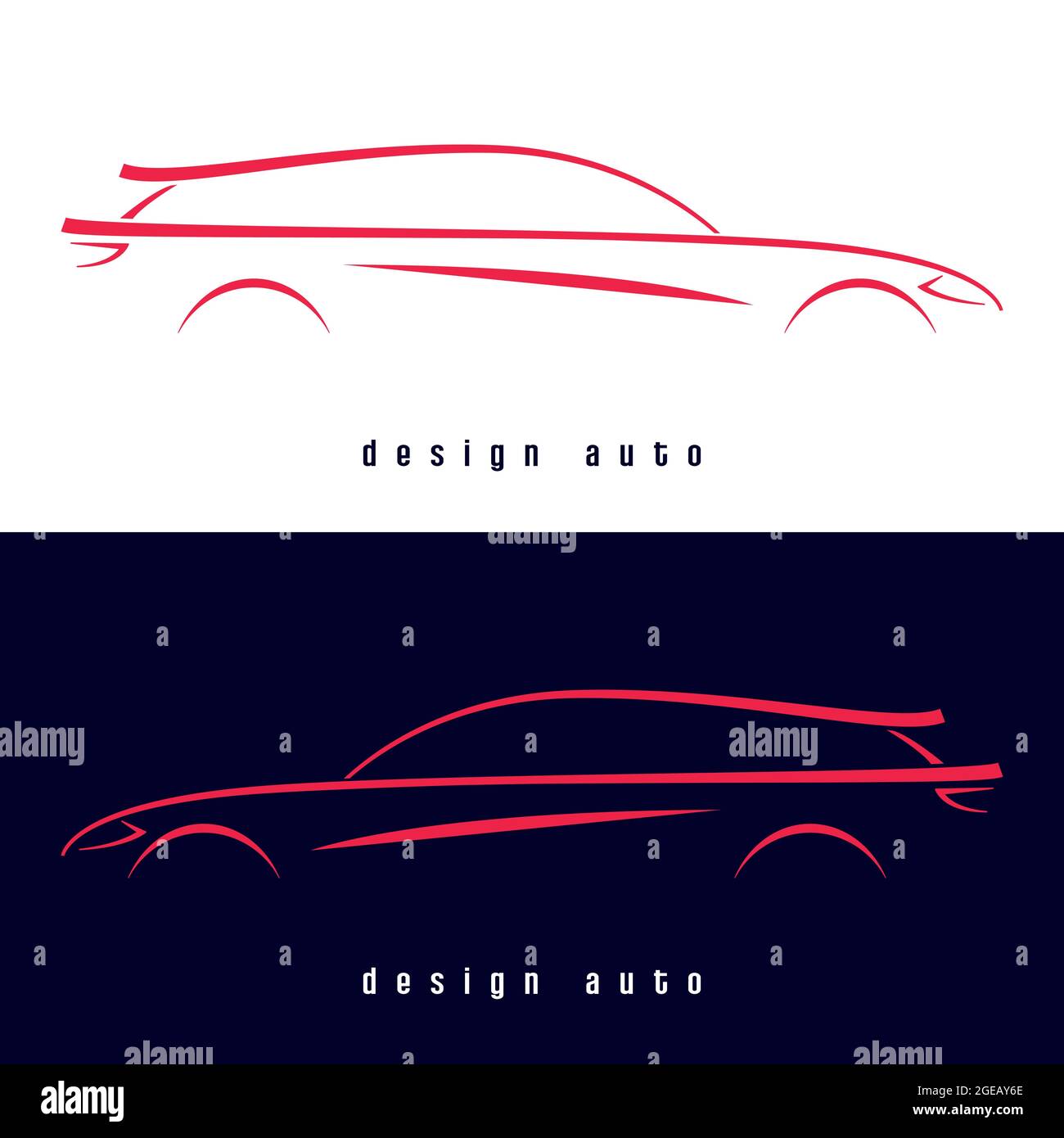 Dise O De La Silueta De Un Coche Deportivo Ilustraci N Vectorial