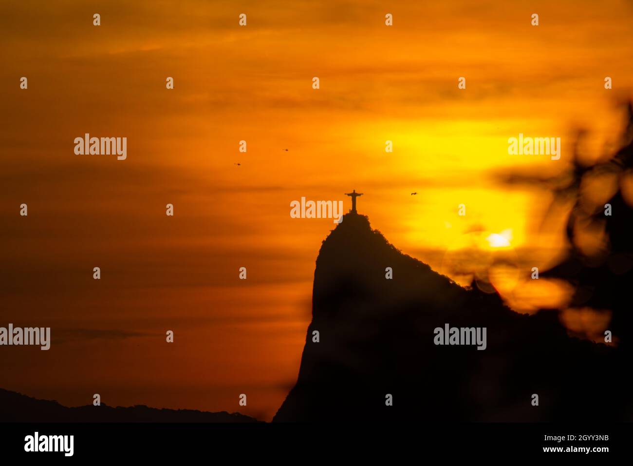 Rio DE JANEIRO BRASIL CIRCA 2021 Panorama Del Cristo Redentor Al