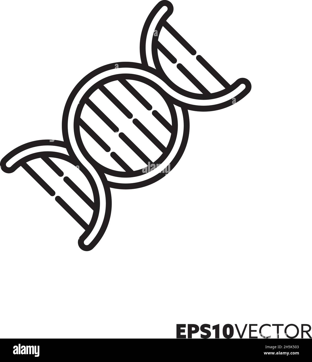 Icono De L Nea De Cadena De Adn S Mbolo De Contorno De Macromol Cula