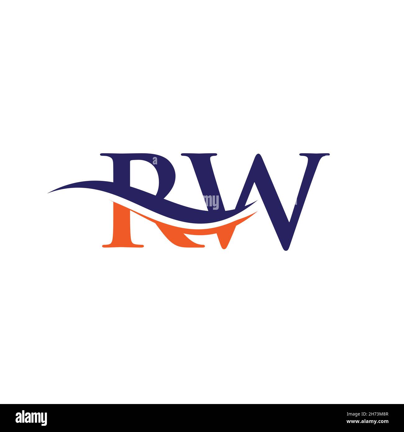 Vector De Dise O Del Logotipo Rw Logotipo Swoosh Con Letra Rw Imagen