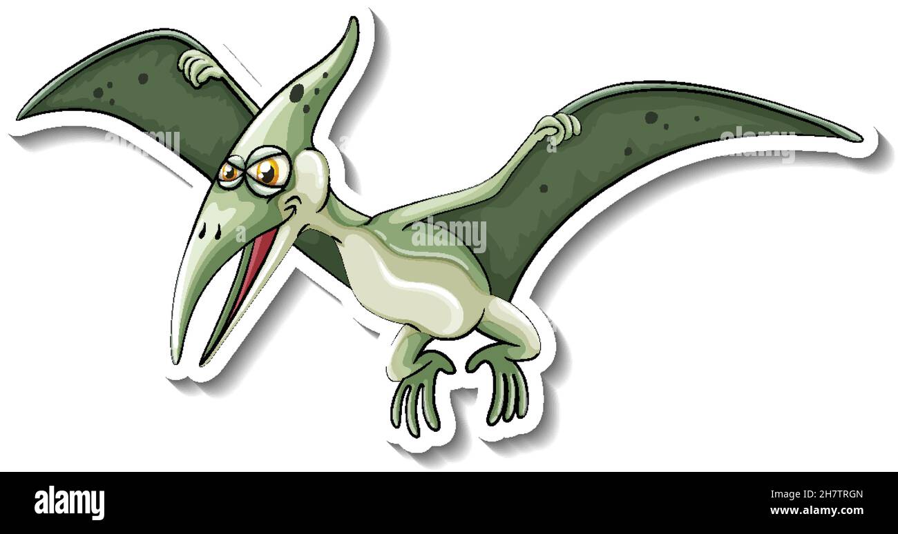 Ilustraci N De Caricatura De Personaje De Dinosaurio Pteranodon Imagen