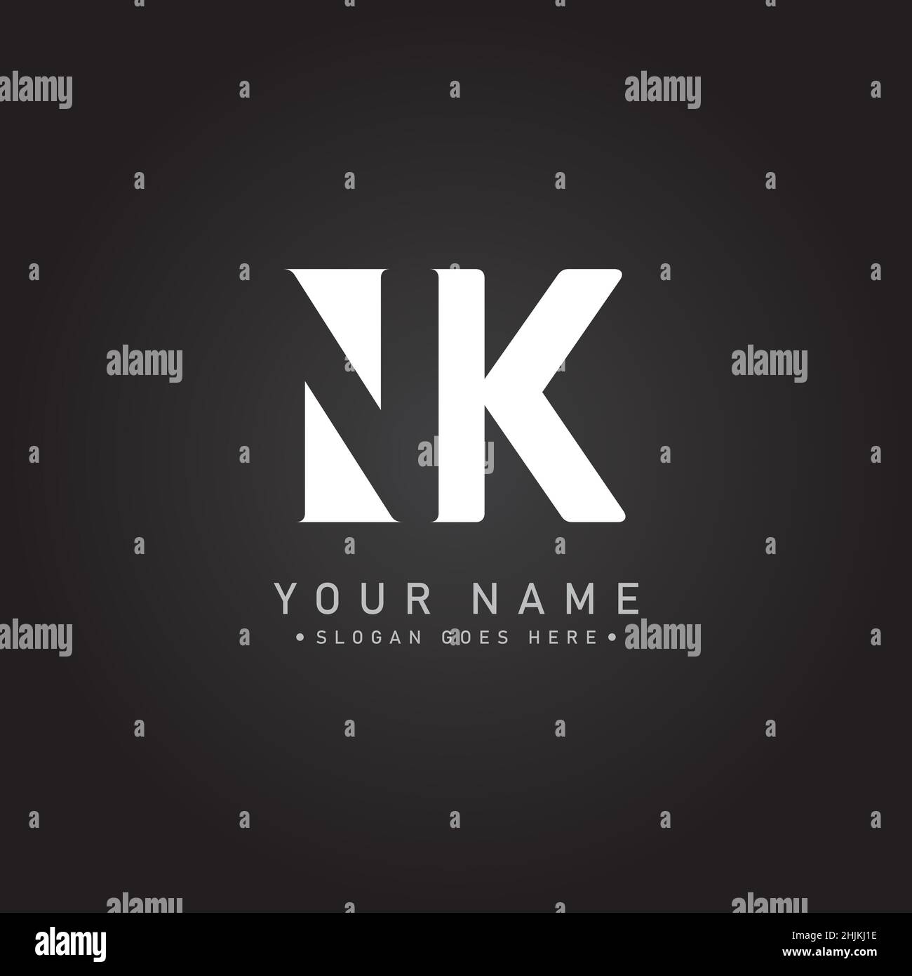 Letra Inicial Nk Logo Simple Business Logo Para El Alfabeto N Y K