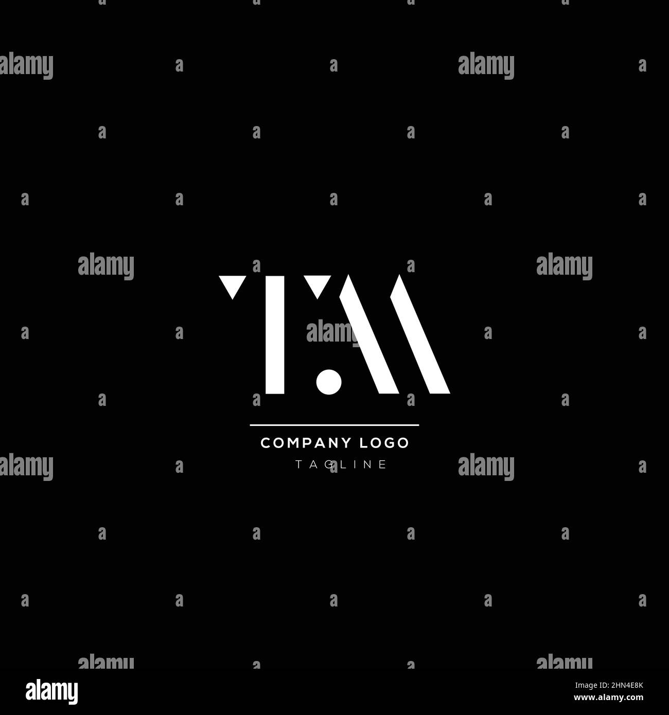 Luxury Modern TM Letra inicial Diseño del logotipo de empresa Símbolo