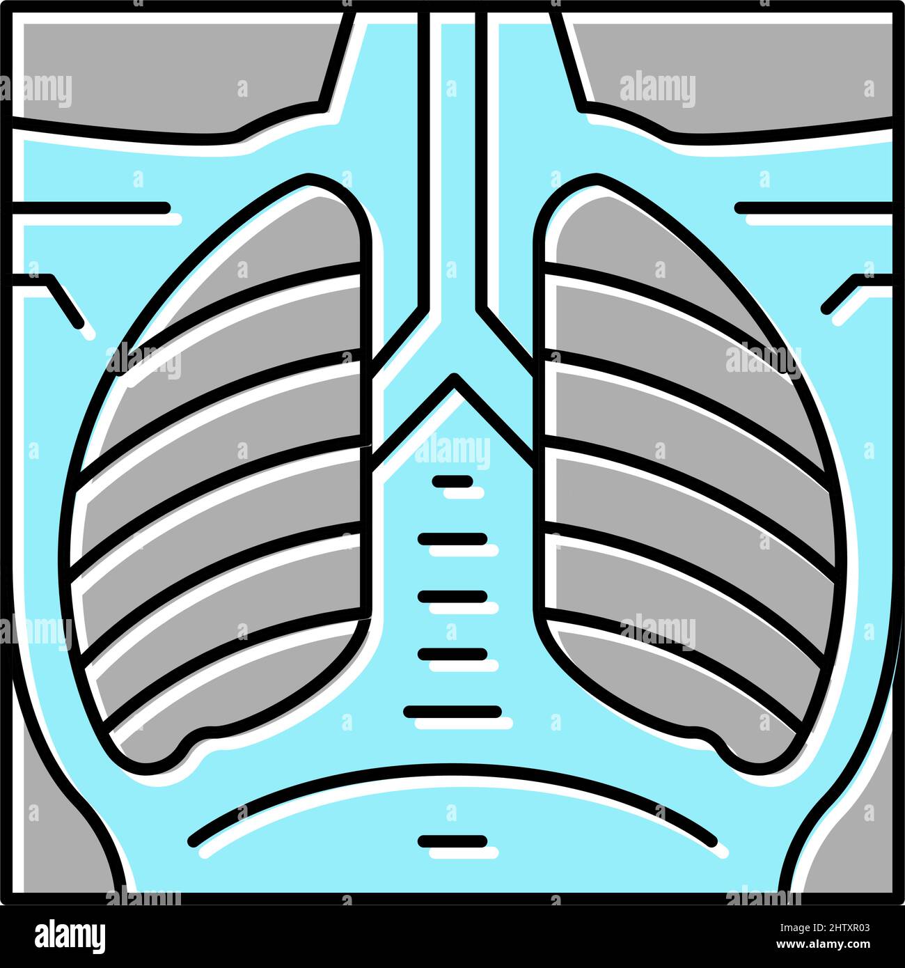 Pulmones Rayos X Color Icono Vector Ilustraci N Imagen Vector De Stock