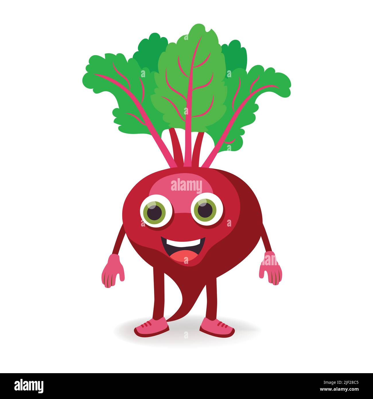 beetroot personaje con dibujos animados graciosos sonriendo Carácter