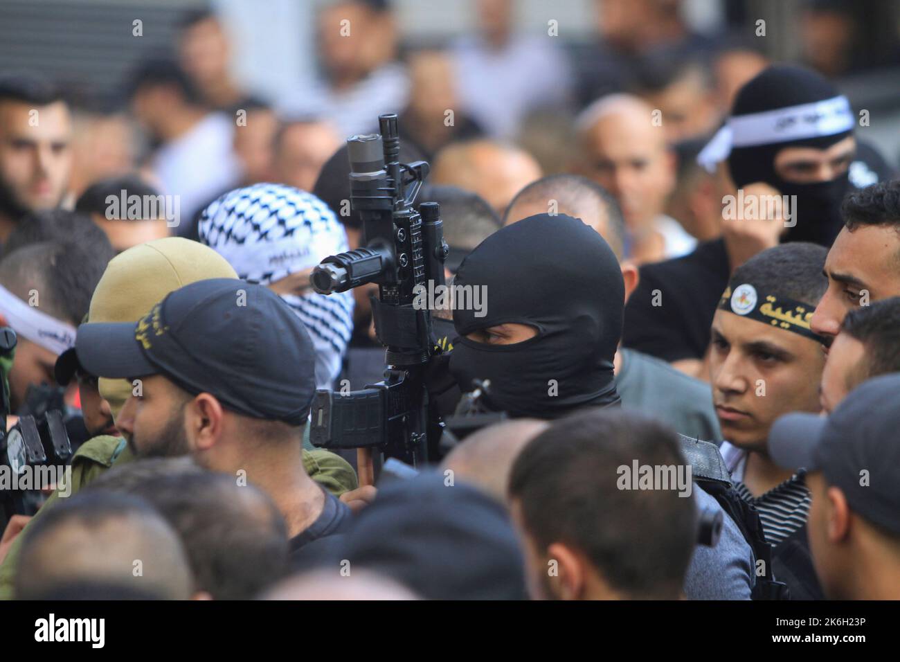 Jenin Palestina De Octubre De Pistoleros Participan En El