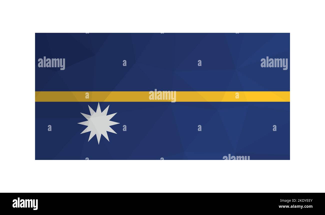 Ilustraci N Vectorial S Mbolo Oficial De Nauru Bandera Nacional Con