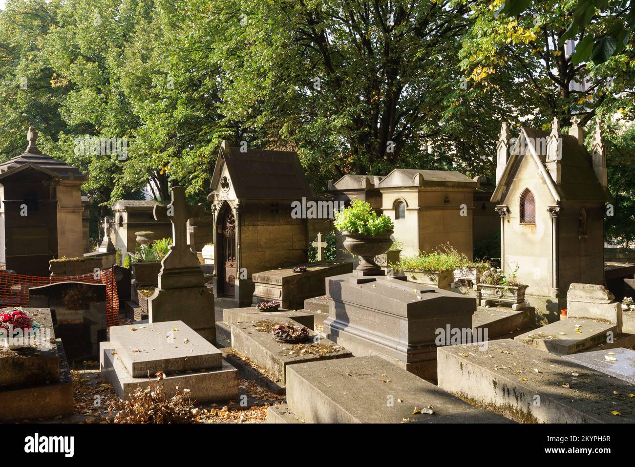 Una vista del Cementerio de Père Lachaise el cementerio más grande en