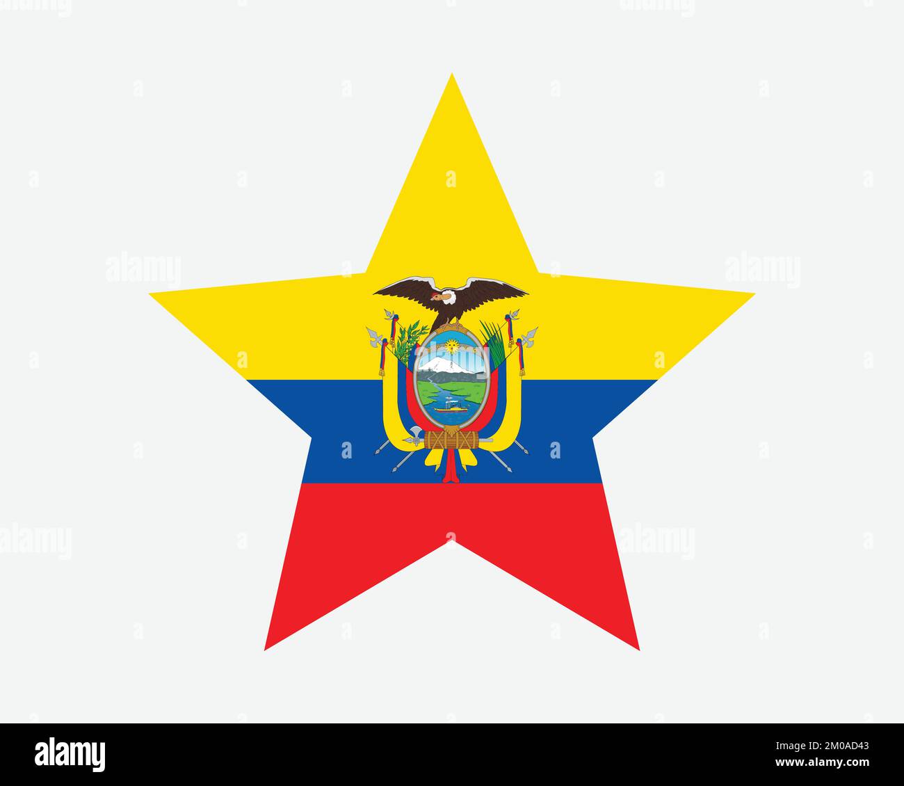 Bandera Estrella De Ecuador Bandera Ecuatoriana En Forma De Estrella