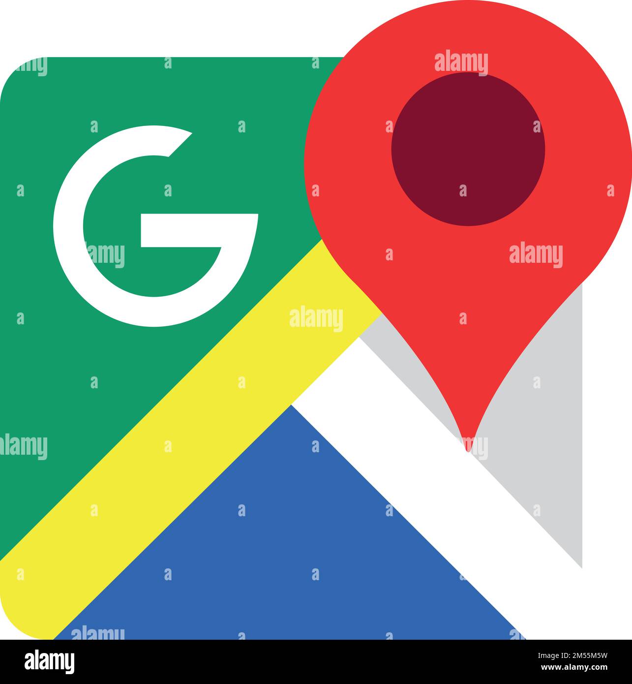 El icono de Google Maps el marcador de pin del mapa el símbolo del