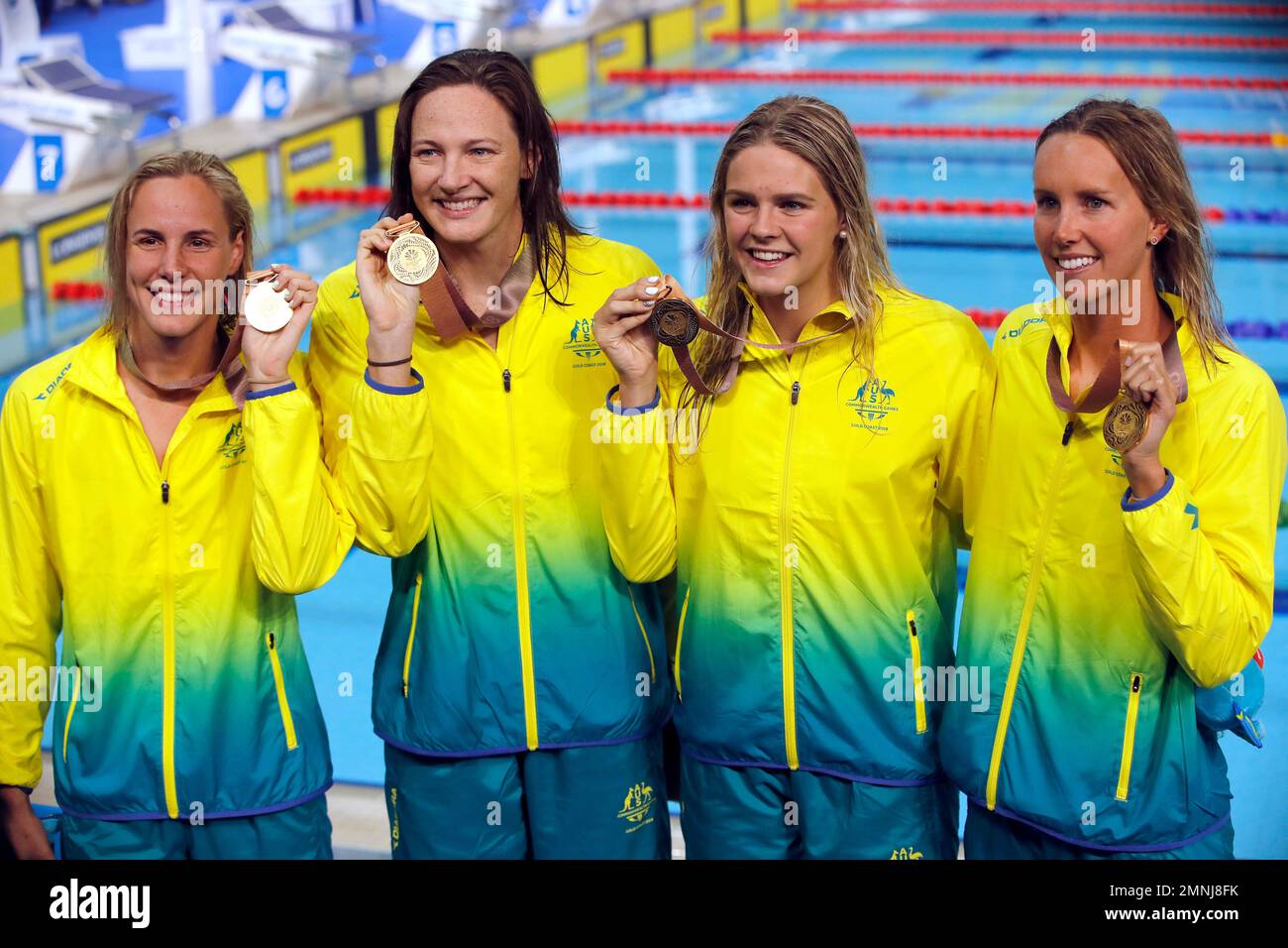 Australia S Gold Medal Women S 4x100 Freestyle Relay Team From Left