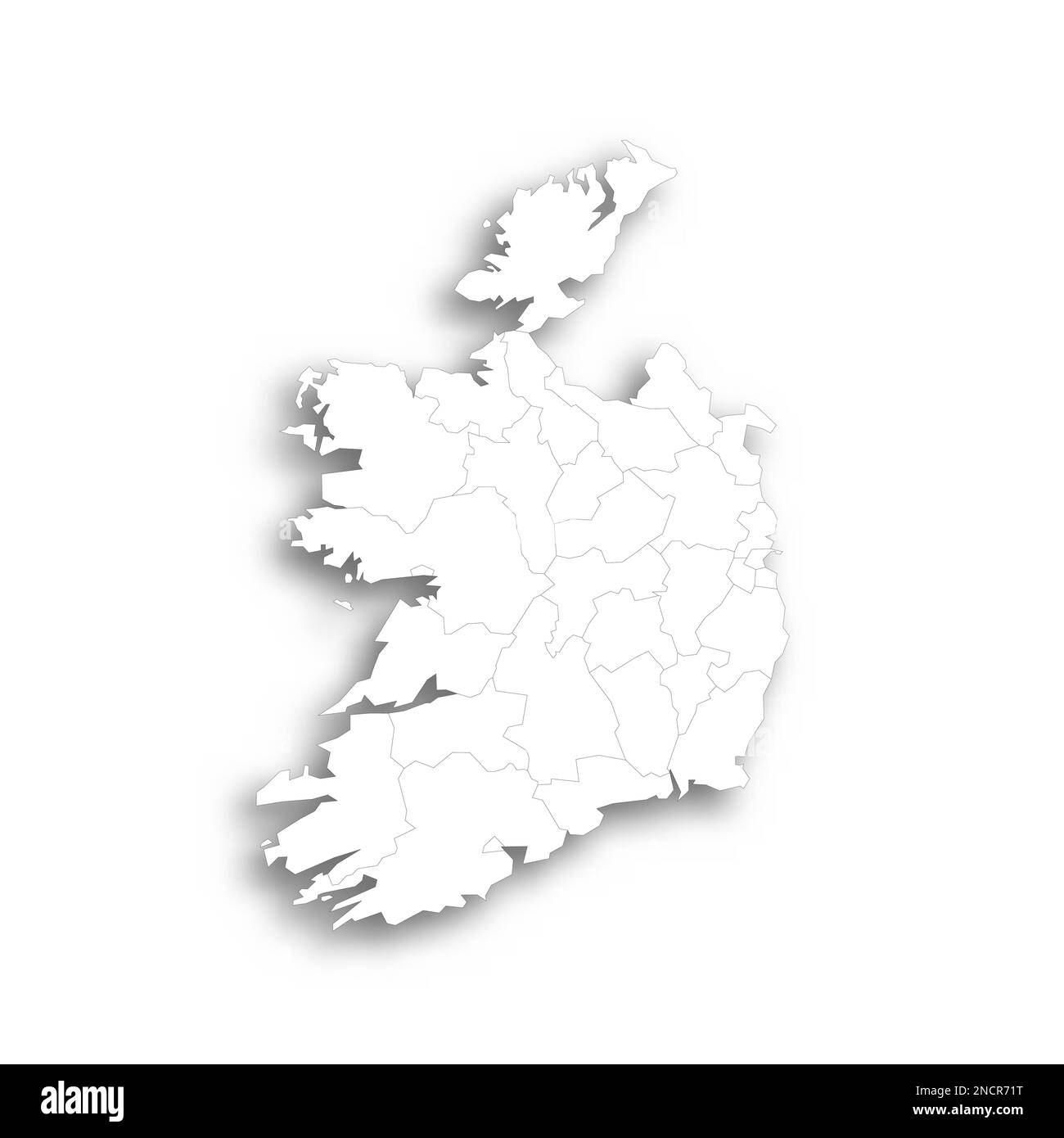 Irlanda Mapa Pol Tico De Las Divisiones Administrativas Condados Y