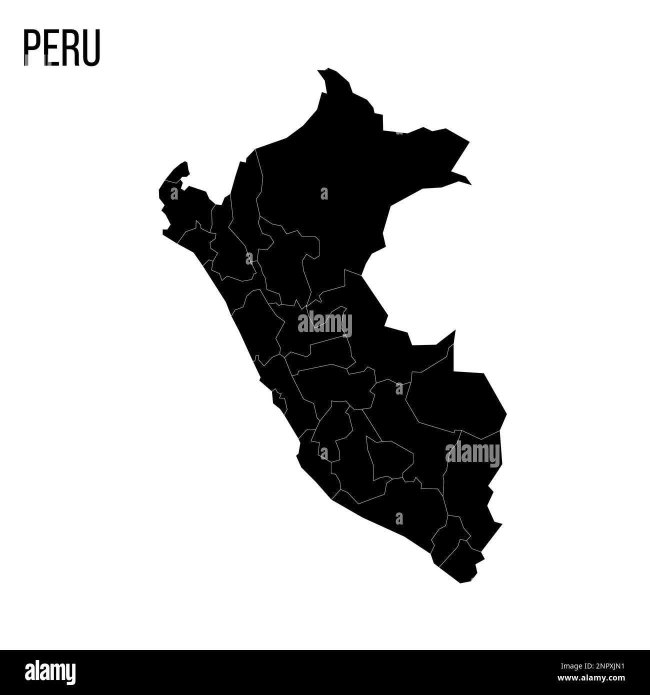 Peru Map By Departments Lima Im Genes Vectoriales De Stock Alamy