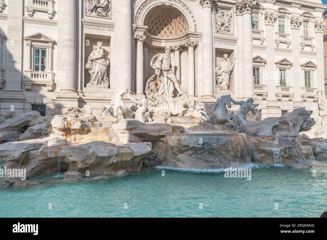 Roma Italia 7 De Diciembre De 2022 Fontana Di Trevi Una De Las