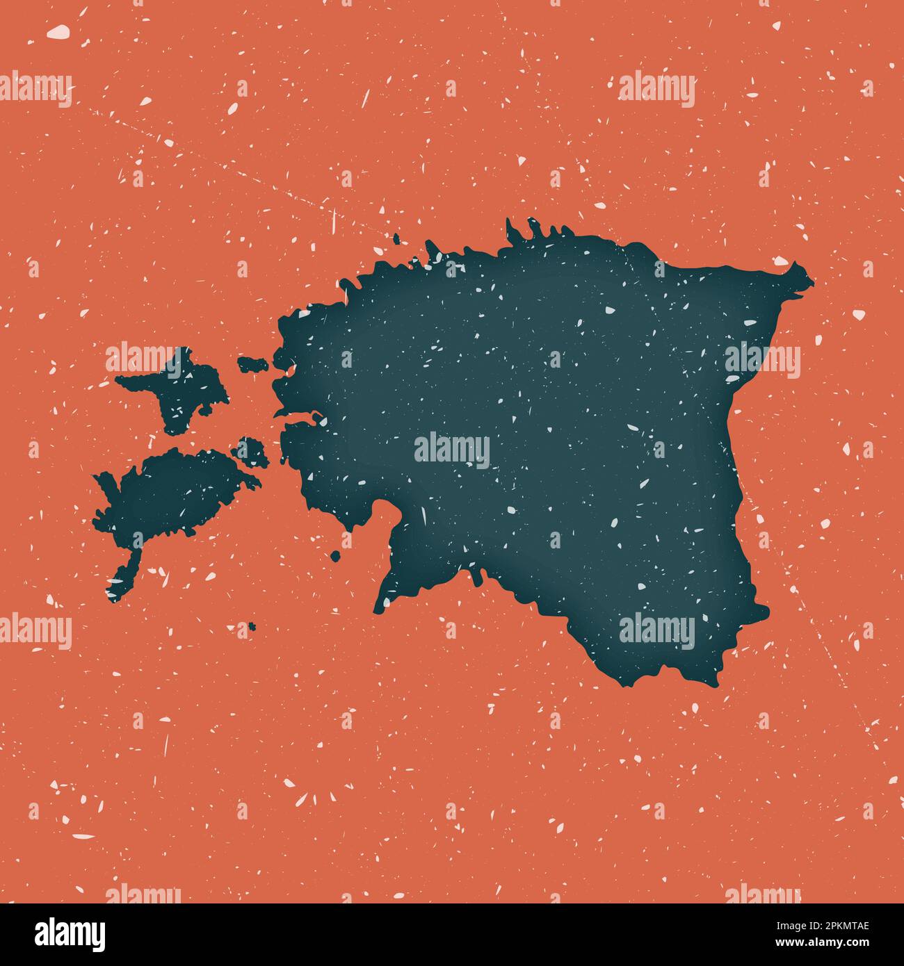 Estonia mapa vintage Mapa grunge del país con textura angustiada