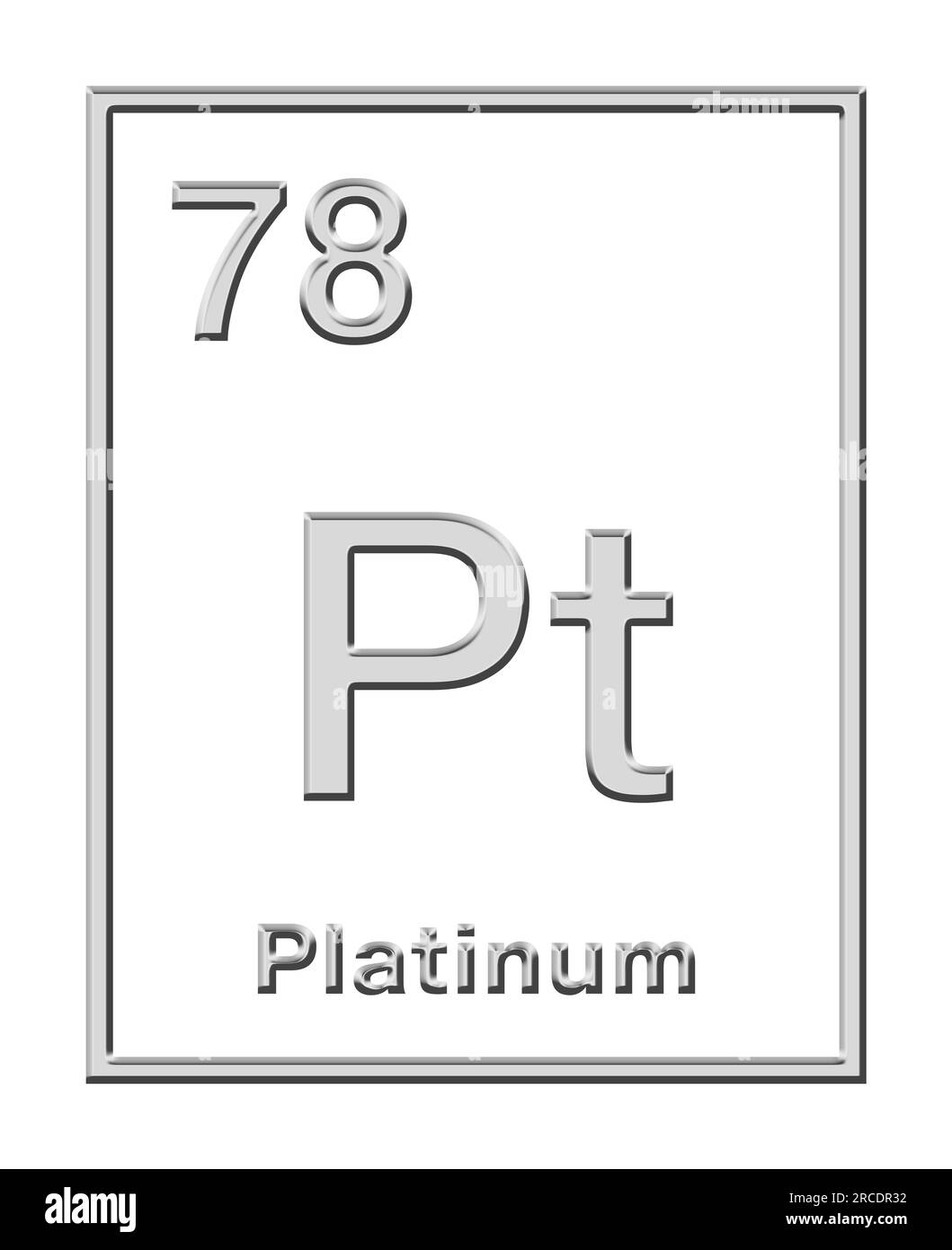 Platino Elemento Qu Mico De Tabla Peri Dica Con Forma De Relieve