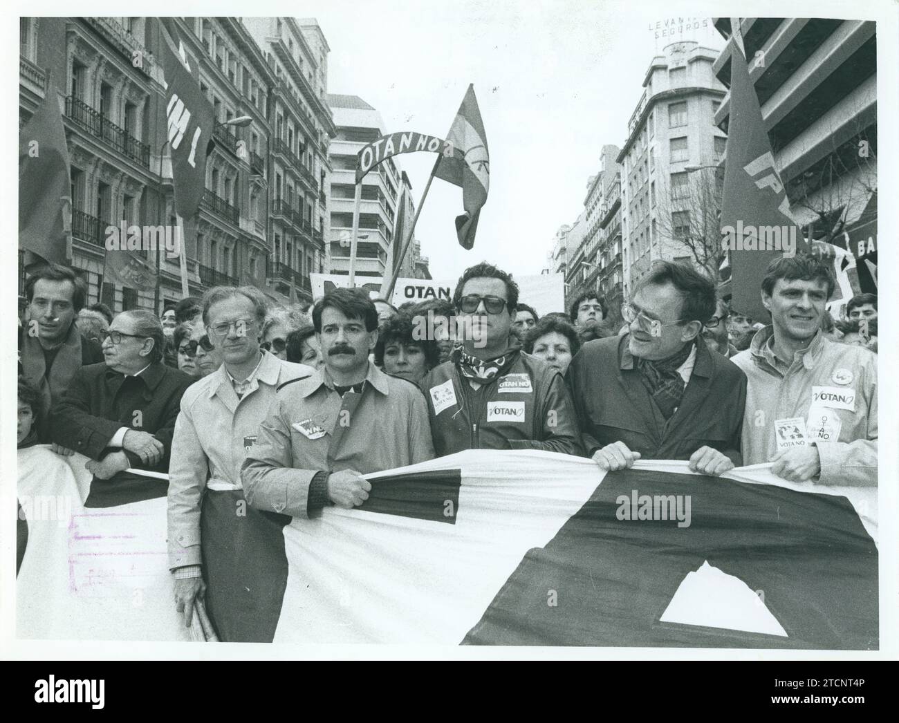 Madrid 23 de febrero de 1986 Manifestación anti OTAN en Madrid En la