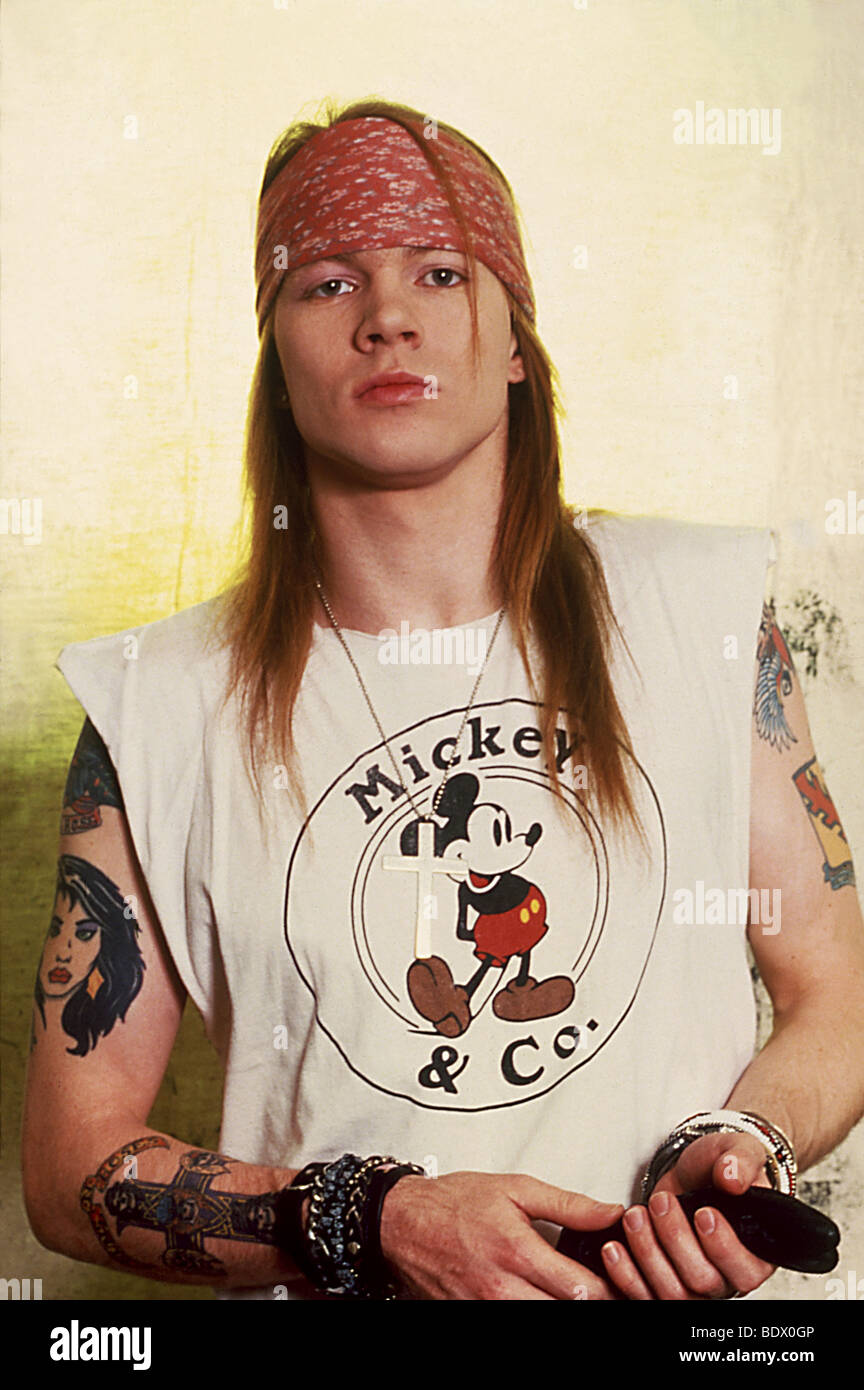 AXL ROSE del grupo de rock estadounidense Guns n Roses Fotografía de