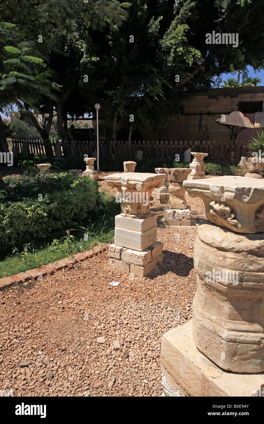 Las ruinas del anfiteatro romano en Alejandría en la costa