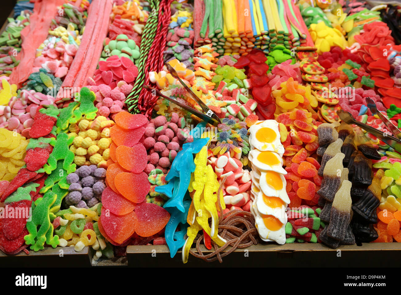 Dulces Golosinas En Un Puesto En El Mercado De La Boqueria De San Josep Barcelona Espa A