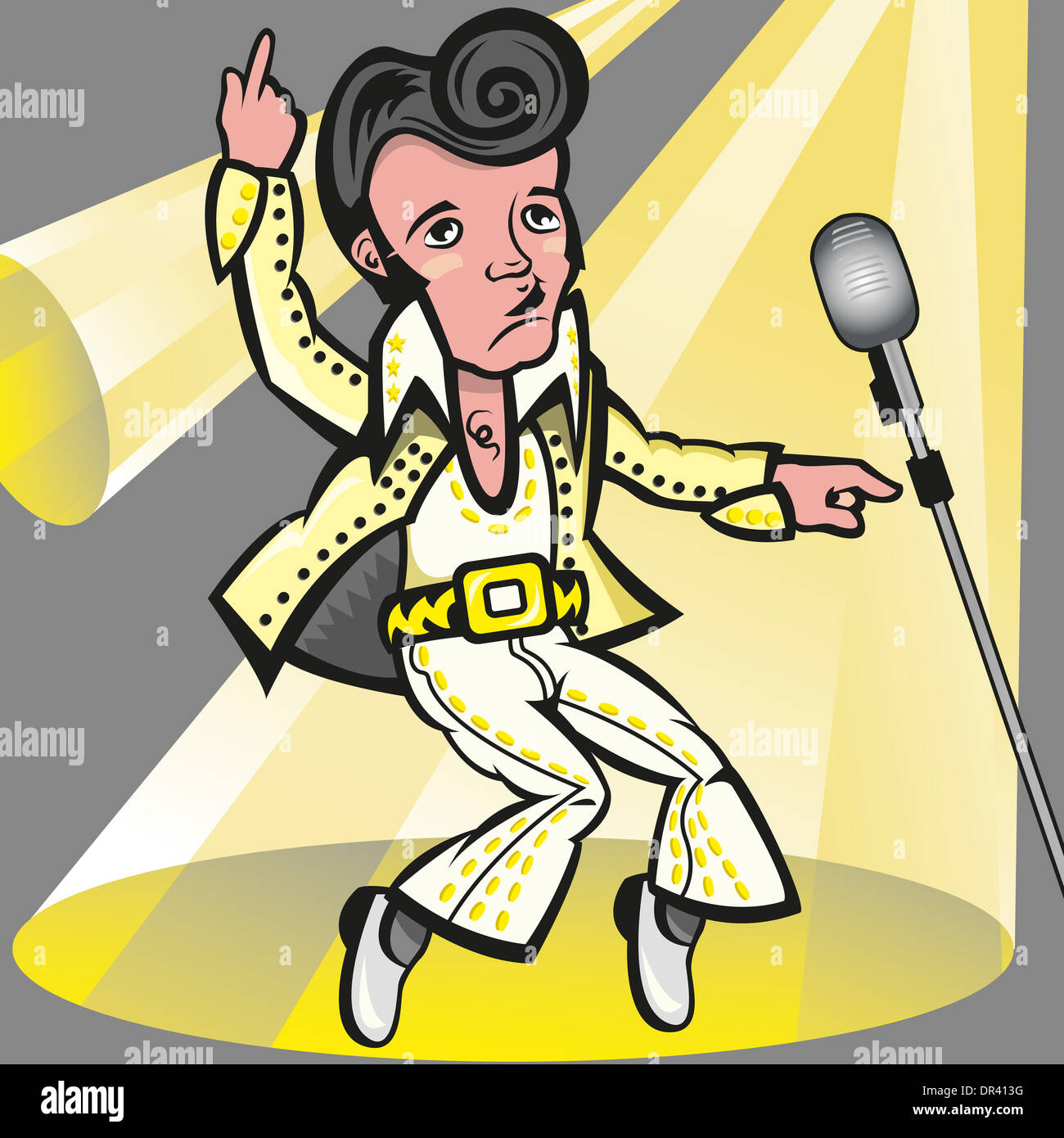 Esta Ilustraci N Representa El Cantante Elvis Presley En La Pelvis Con