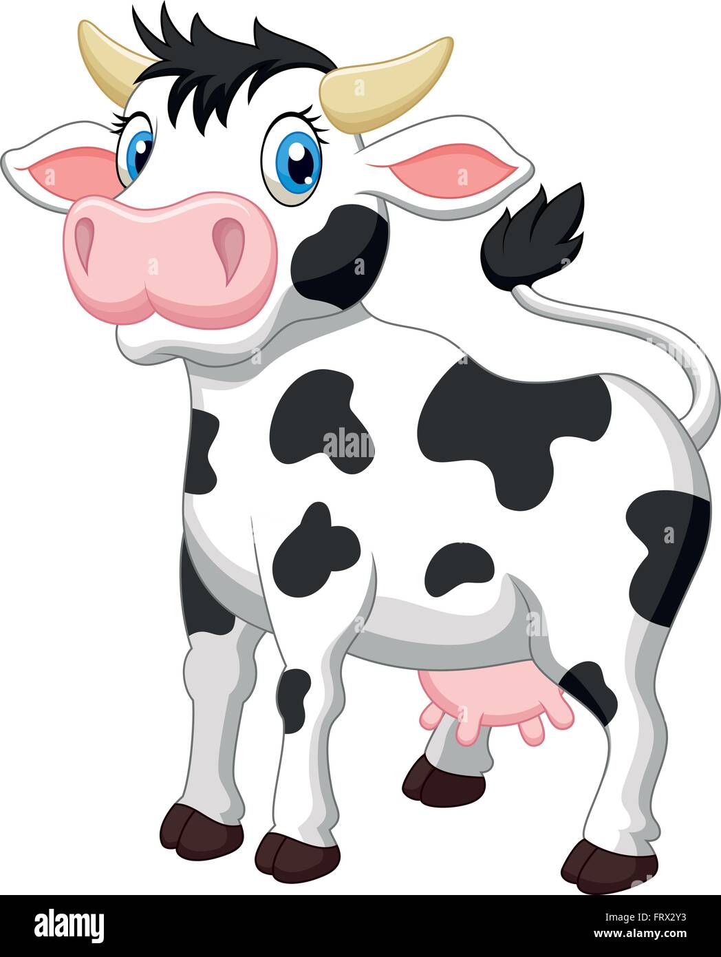 Cute Dibujos Animados De Vaca Imagen Vector De Stock Alamy