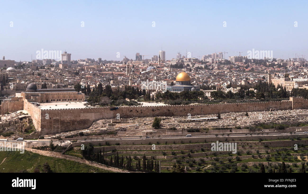 El Monte Del Templo En Jerusal N Vista Desde El Monte De Los Olivos