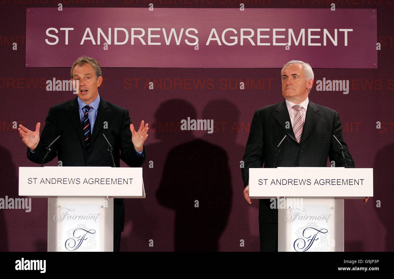 Tony blair bertie ahern fotografías e imágenes de alta resolución Alamy