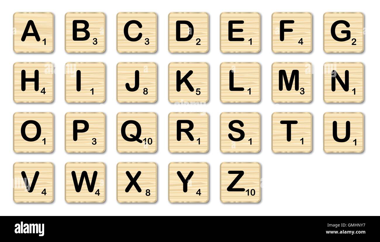 Alfabeto De Letras Scrabble Im Genes Vectoriales De Stock Alamy