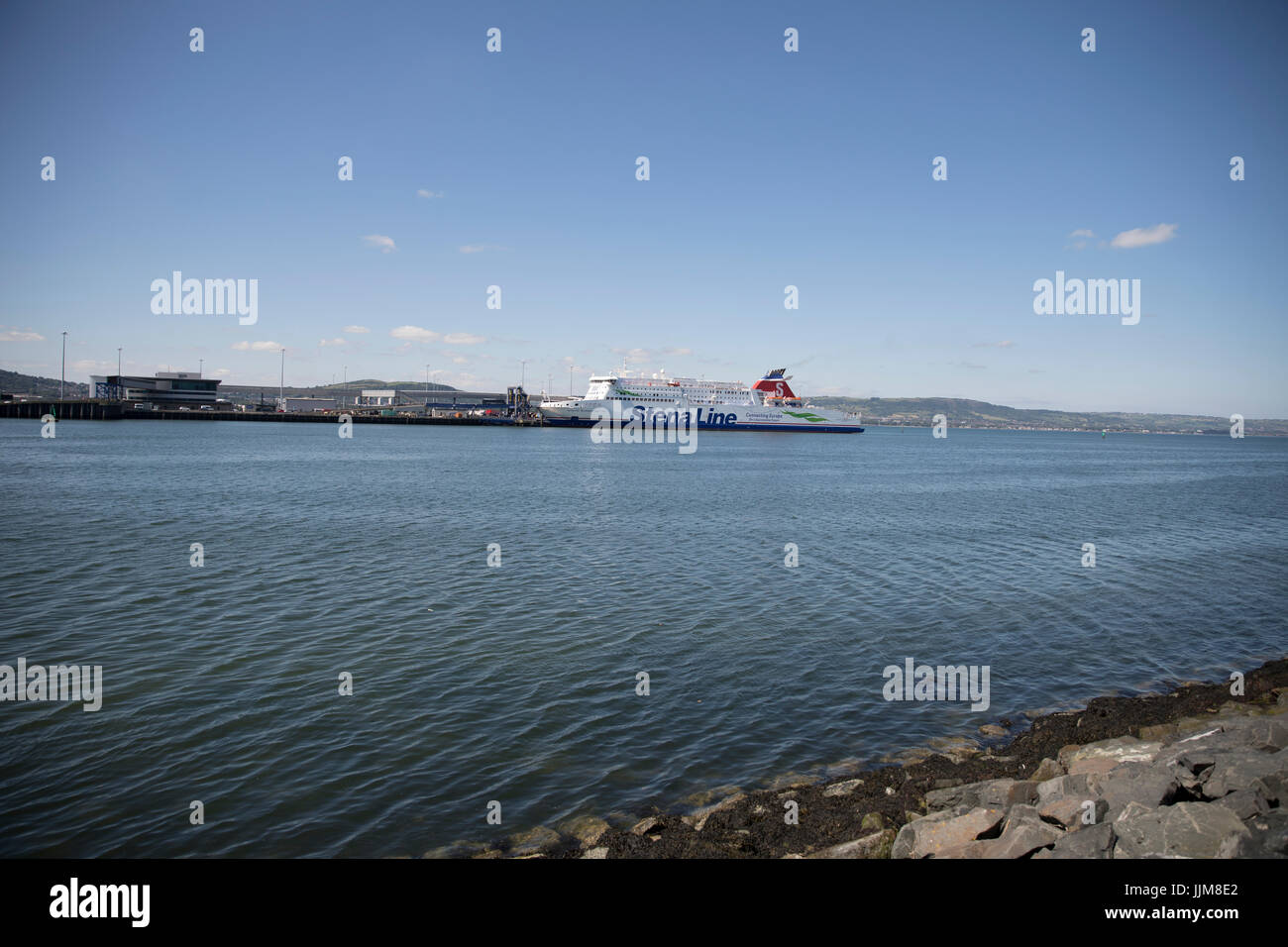 Stena Line Ferry Recogiendo Pasajeros En Belfast Stenaline Superfast