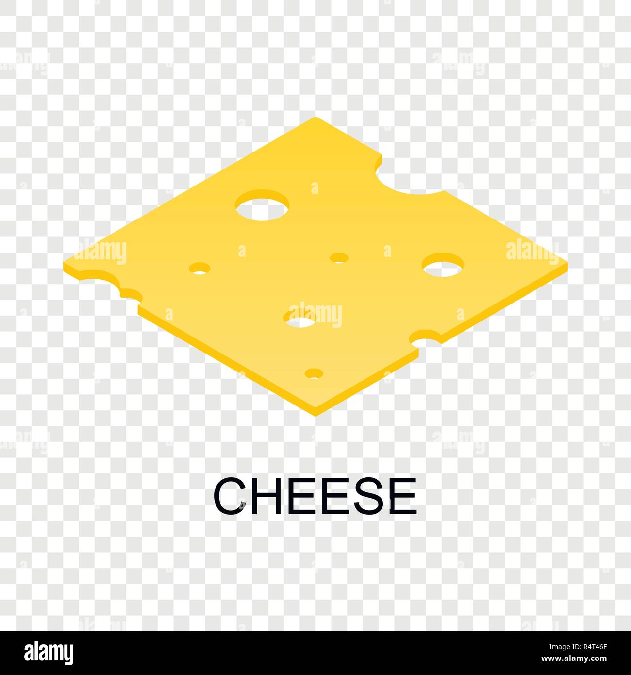 Icono de queso en lonchas Isométrica de queso en lonchas vector icono