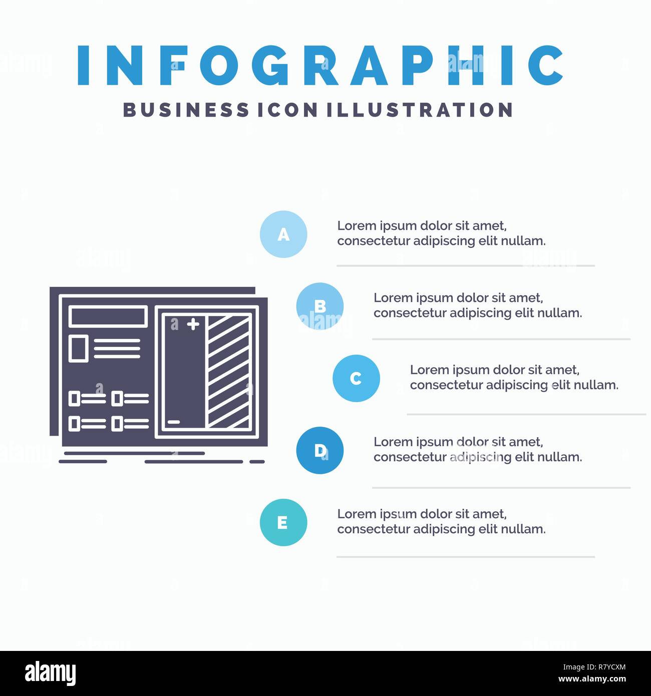 Blueprint diseño dibujo plan prototipo Infografía Plantilla para